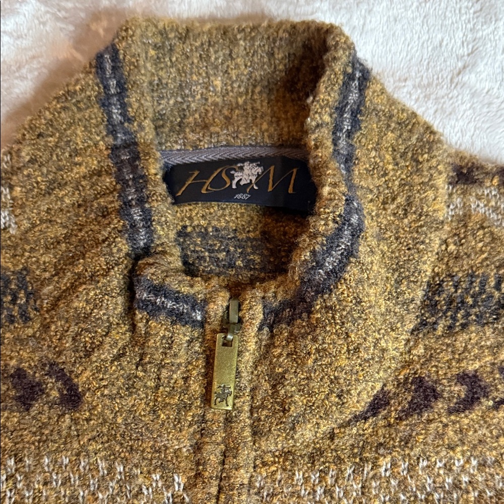 Men's Brown Patterned Chaleco Sweater - image 3